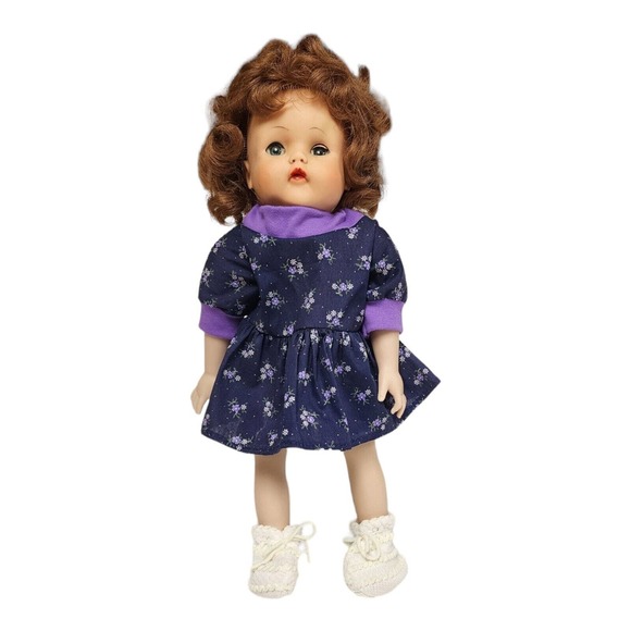 Fibre-Craft Vinyl Doll 18" Brunette Sleepy Eyes Vintage 90s Collectible - Picture 1 of 16